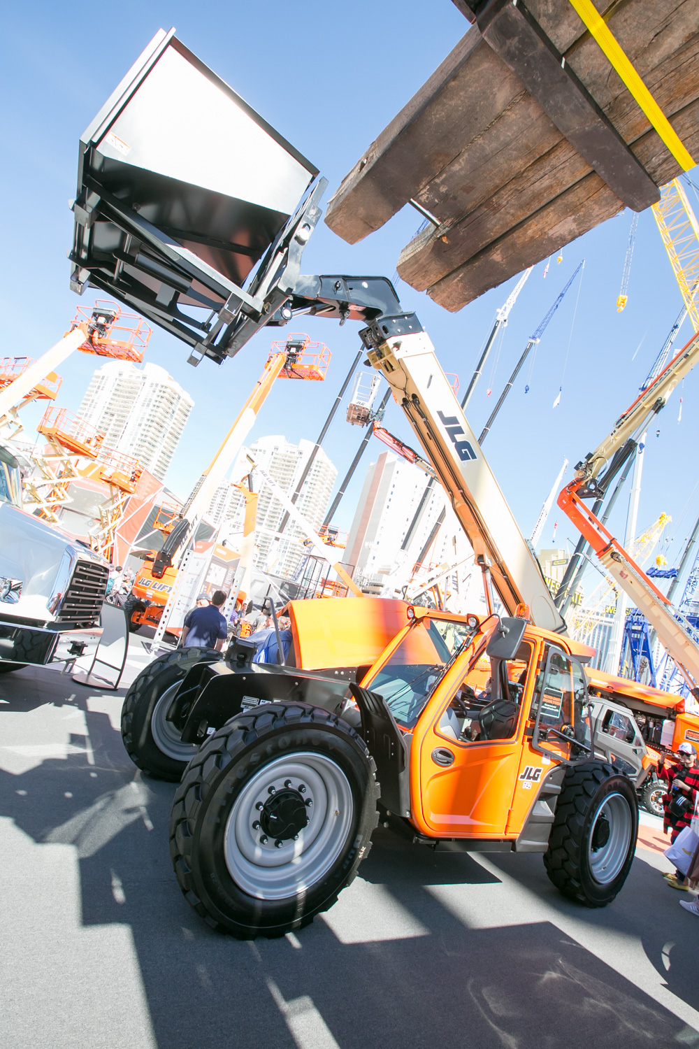 The 742 telehandler features a new 'gravity lowering system' JLG The 742 telehandler
