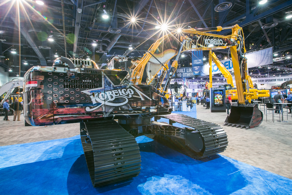 Kobelco's excavator models. Pictured: SK210LC-10 Kobelco SK210LC-10