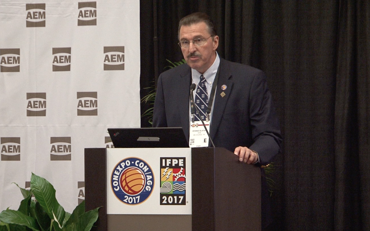 The report demonstrates the contribution of the equipment industry to the US economy, says Dennis Slater, president of the Association of Equipment Manufacturers Dennis Slater, president of the Association of Equipment Manufacturers