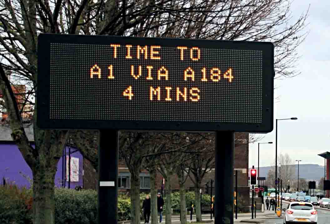 SWARCO Traffic completes overnight installations for the North East Combined Authority SWARCO variable message sign