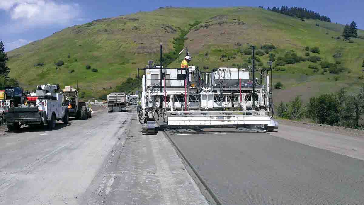 Thin concrete overlays are often used to provide new surfaces on lanes used by heavy trucks concrete overlays