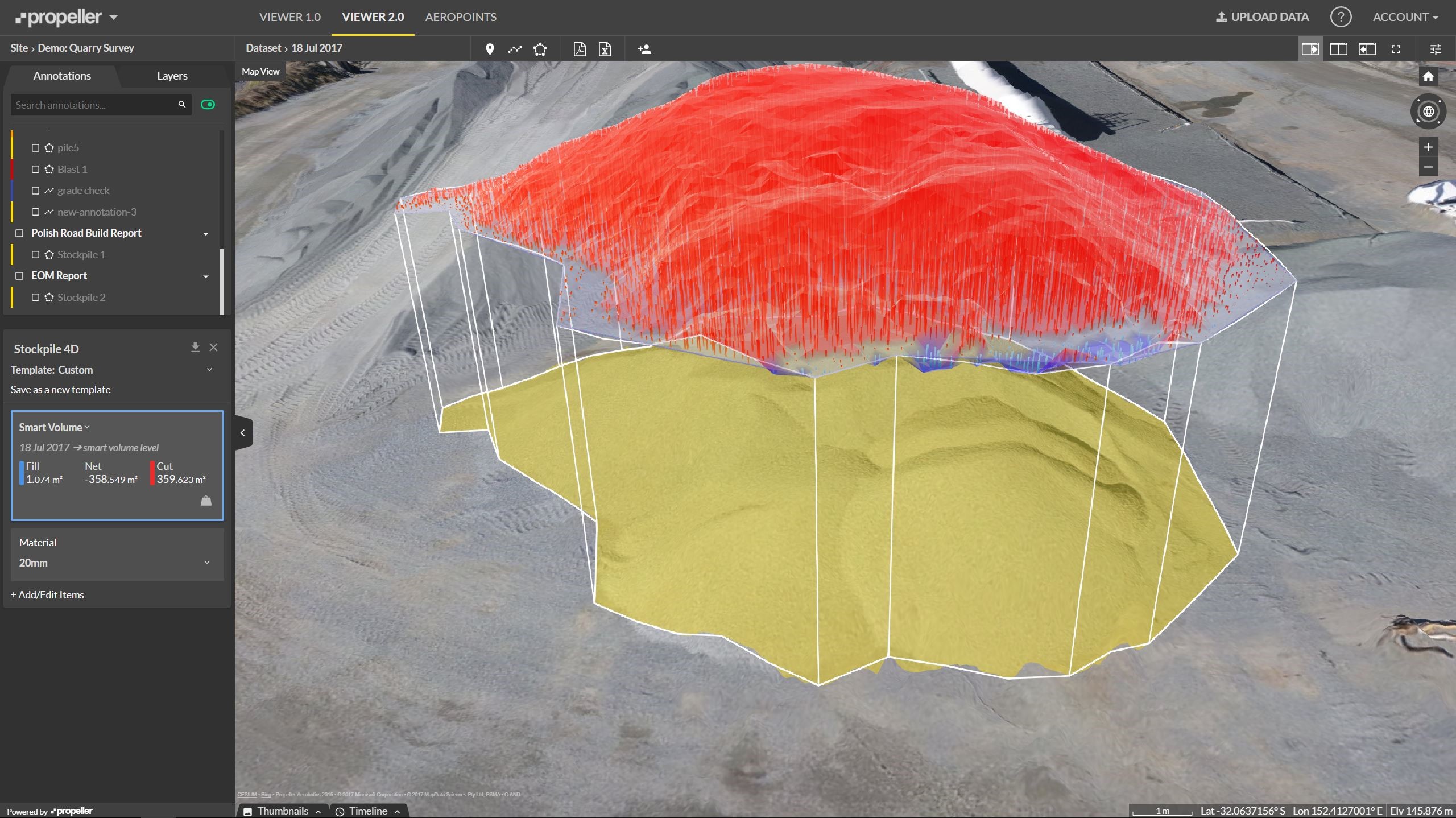 Information gathered by drones boost the speed and accuracy of stockpile management and site analysis Trimble Drone
