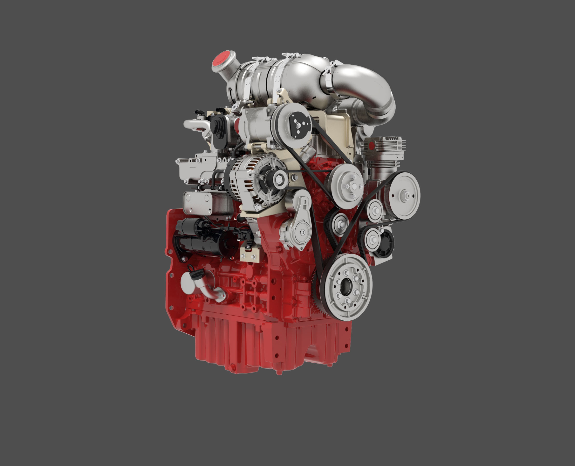 Deutz developed a version of its four cylinder TCD 3.6 engine able to run on natural gas DEUTZ TCD