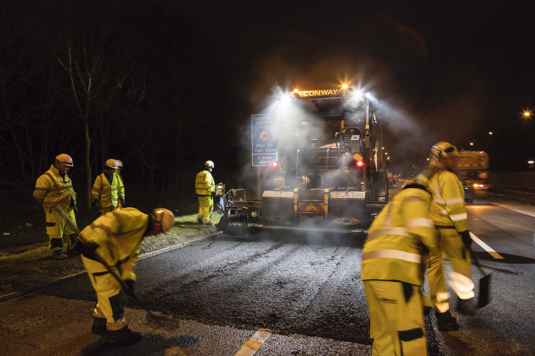 A trial of new material is being carried out TfL Surface Course trial