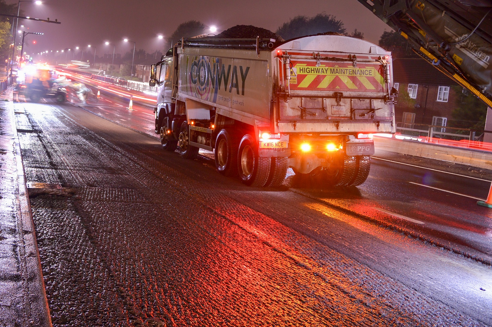 Fewer truck movements on A40 repaving project because of thinner, 70mm surface layer Conway and recycled A40-PIC1.jpg