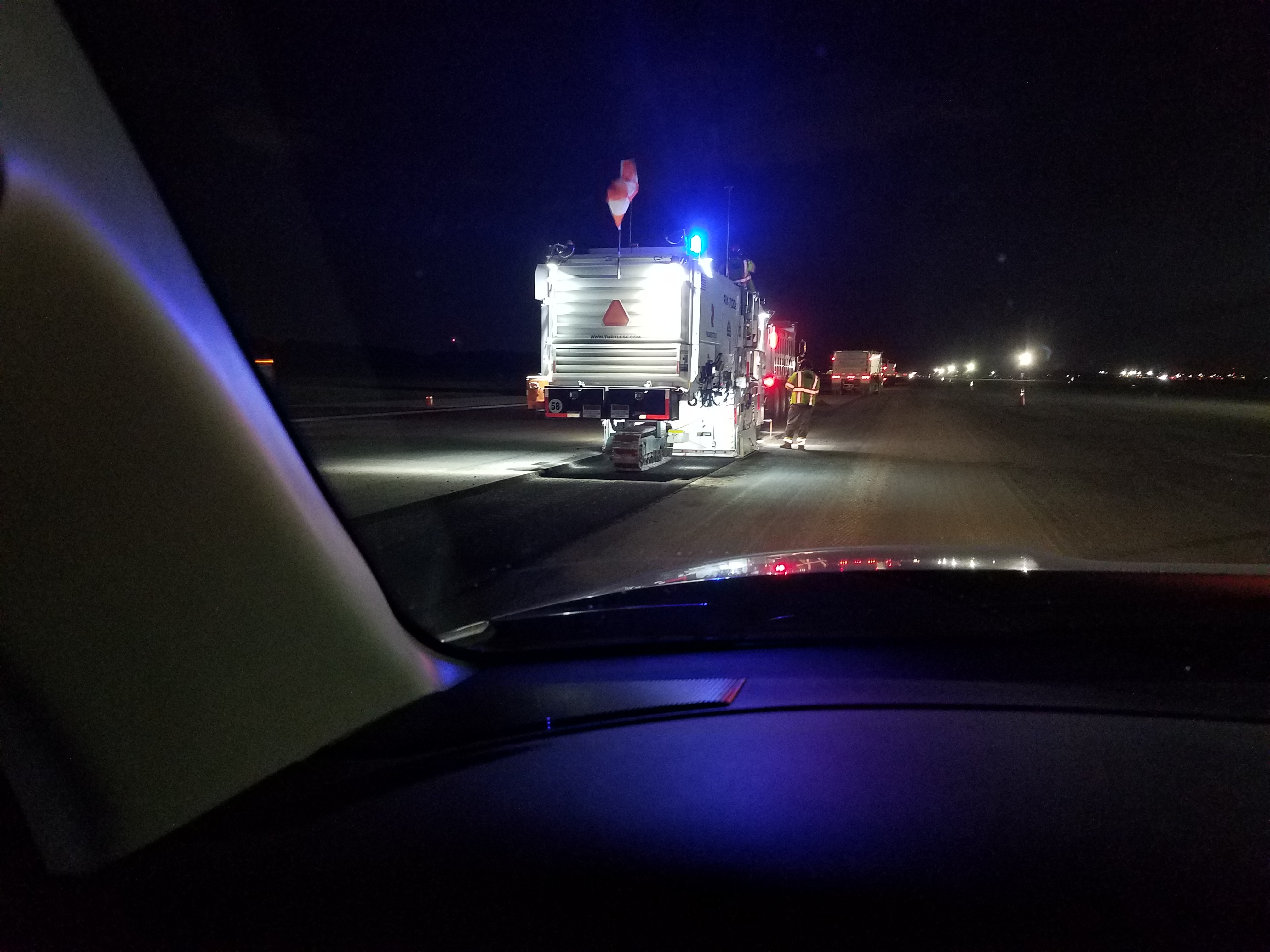 Work carried on roudn the clock during the 96-hour possession MacDill Airforce base runway