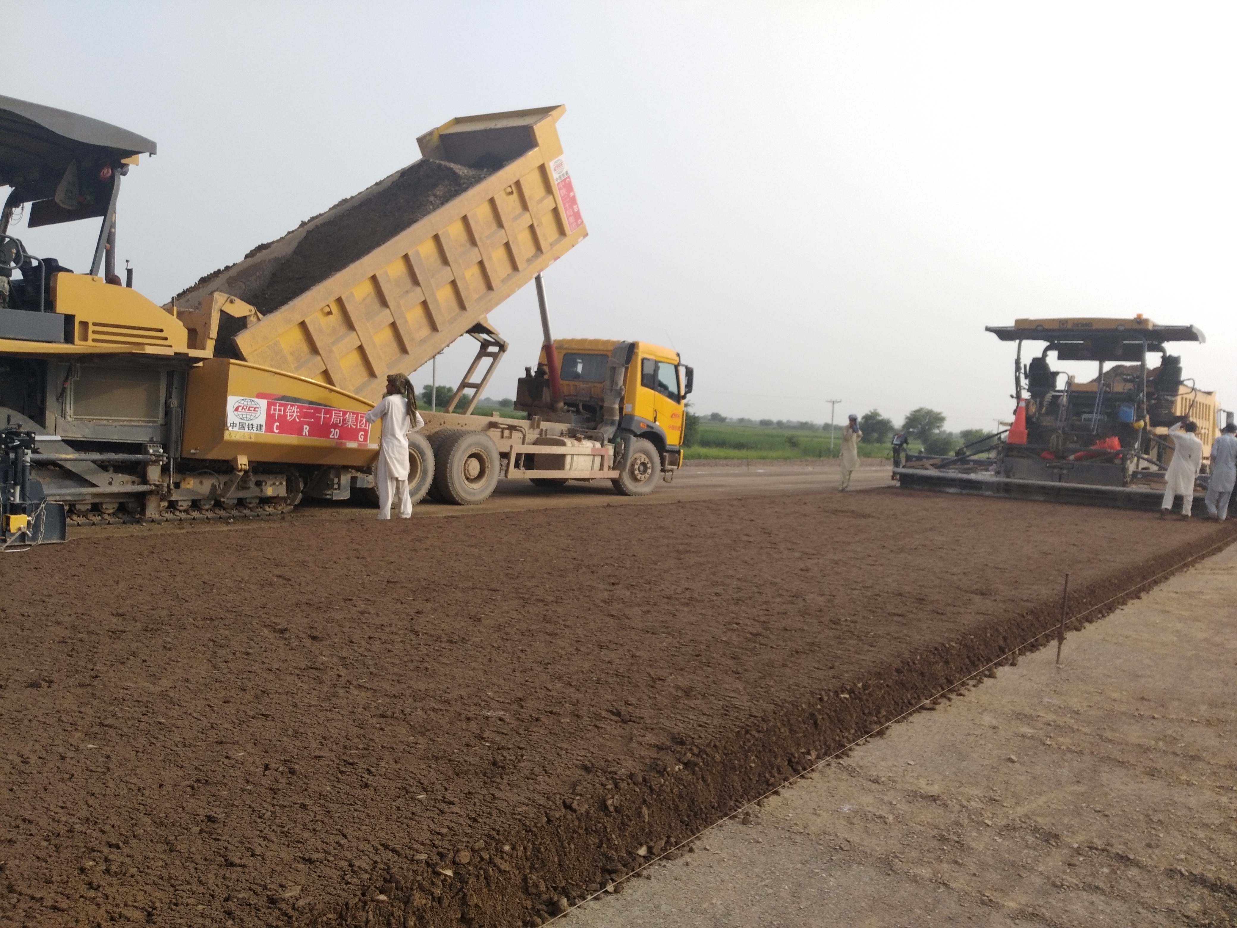 Asphalt pavers from XCMG have been used to spread the base course as well as the asphalt layers image002.jpg