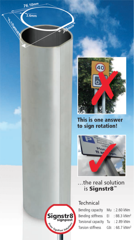 Signstr8 anti-rotational sign posts are keeping travellers in Gateshead on the right track SignPostSolutions-Gateshead-PIC.png