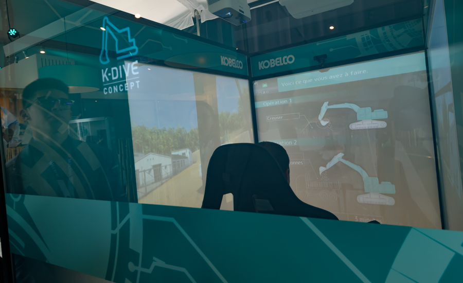 K-Dive concept offers remote operation of Kobelco excavators KOBELCO-Indoor Simulator-3.jpg