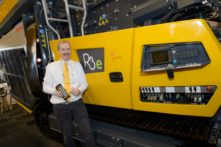 Kees Hoogendoorn, owner of Keestrack, with the company’s new fully-hybrid R3e track-mounted impact crusher KEESTRACK-R3e Track Mounted Impact Crusher-Kees Hoogendoorn-3.jpg