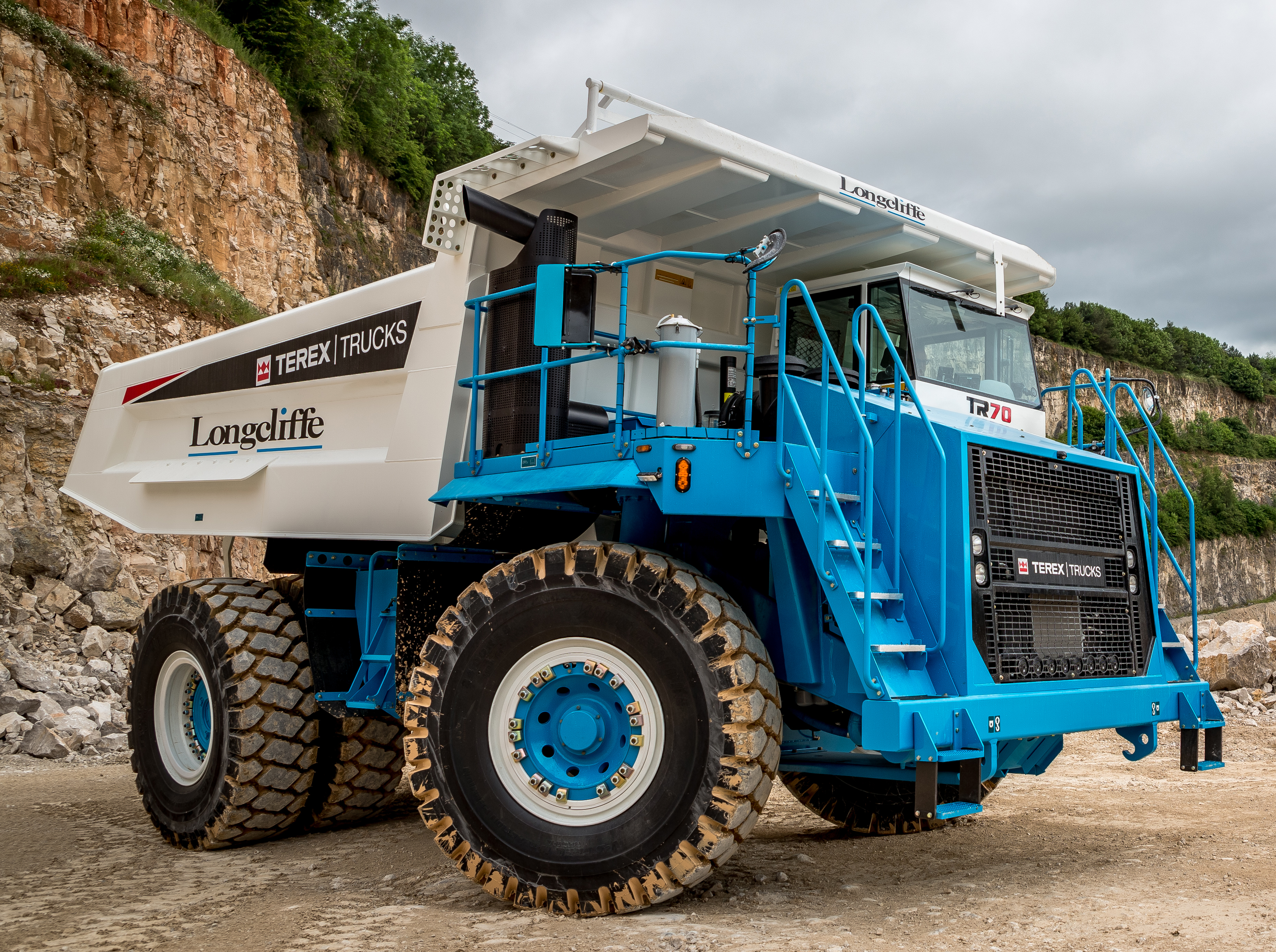 Terex’s TR60 comes complete with a 15-degree sloping tail chute and exhaust heating for low retention of material and cleaner dumping Terex-Longcliffe.jpg
