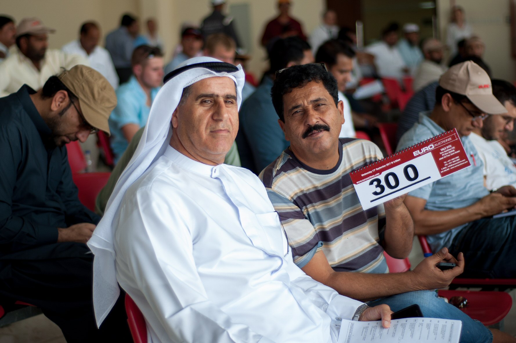 The auction attracted a large number of bidders and buyers Euro Auction Dubai Sep 17-89.jpg