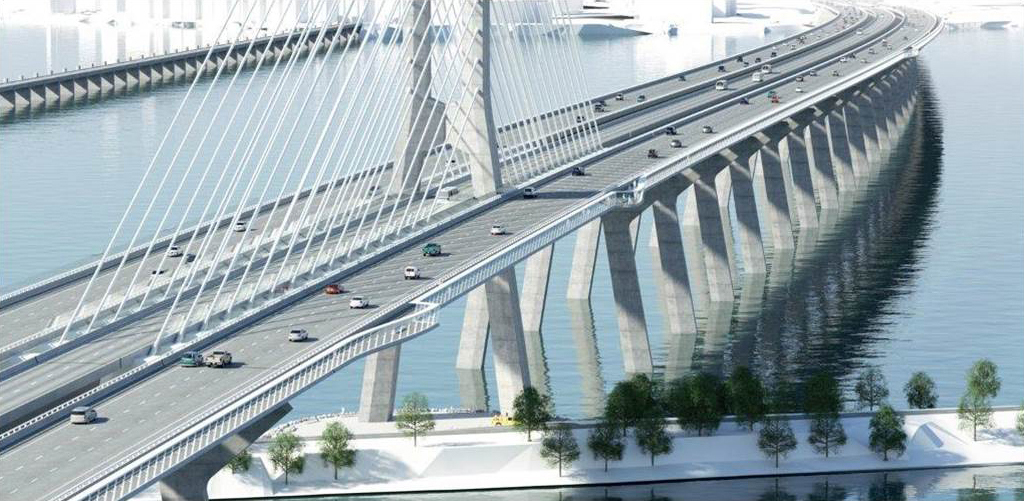 The new cable-stayed bridge consists of a 170m-high twin-tower with a front span of around 240m and a back span of 120m PIC - 3.jpg