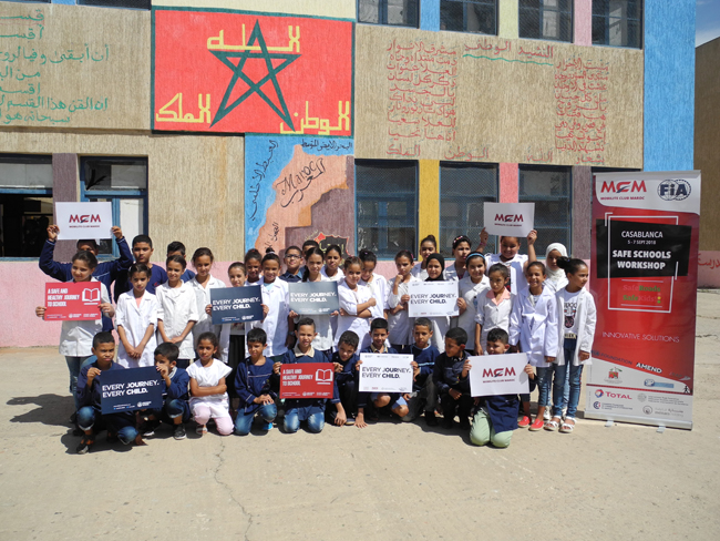 The safe roads to school programme is being rolled out in Casablanca DSCN8539 650.jpg