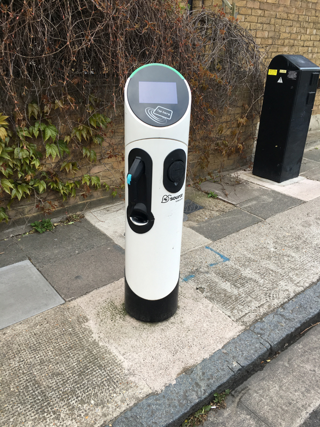 More charging facilities will be needed for EVs to become more widely used chargingpostLondon 650.jpg