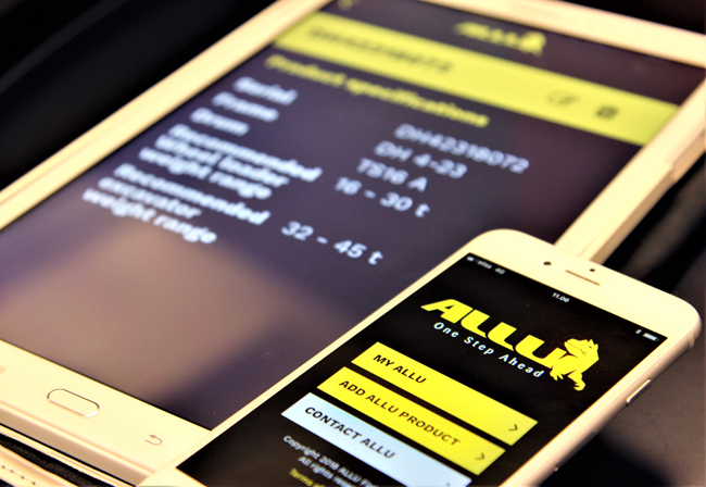ALLU is now offering a tool for customers to optimise attachment operation ALLU Mobile Application press650.jpg