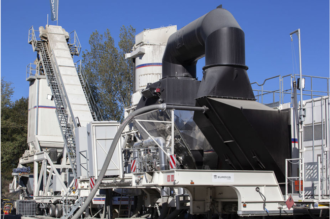 Marini-Ermont created the TRX100% mobile continuous asphalt plant to use 100% RAP Eurovia-100% Recycled Road - PIC 1.jpg