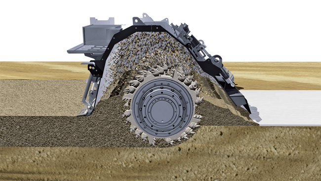 01702 585229High load-bearing capacity for the approach road to Interstate 69 in the US state of Indiana: the Wirtgen WR 250 was used to stabilise the soil RST - Soil stabilisation - Wirtgen- PIC 1.jpg