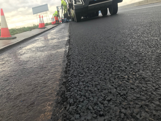 Aggregate Industries suggested the use of its 10mm SuperThin asphalt which far exceeds the minimum sound level requirements on the UK’s 14 Brampton Hut services section Aggregate Industries - SuperThin - PIC 1.jpg