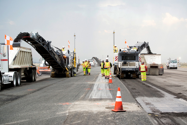 The asphalt was to be milled out at 76mm increments, so if the firm had to cut 203mm, it had to go 229mm deep W_photo_W210i_00335 650.jpg