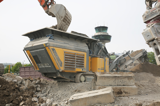 Salzburg Airport now has a new runway, with a compact crusher from RUBBLE MASTER having been used to recycle materials on-site - image courtesy of RUBBLE MASTER IMG_0435_be.jpg