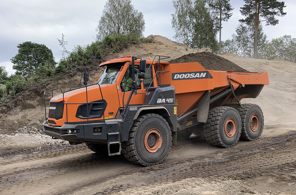 Doosan is now offering upgraded ADTs for the 28tonne and 41tonne payload classes Doosan is now offering upgraded ADTs for the 28tonne and 41tonne payload classes