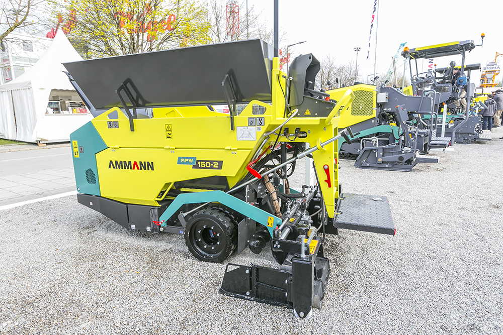 Ammann’s compact AFW 150-2 paver offers the ability to pave in tight spaces Ammann’s compact AFW 150-2 asphalt paver