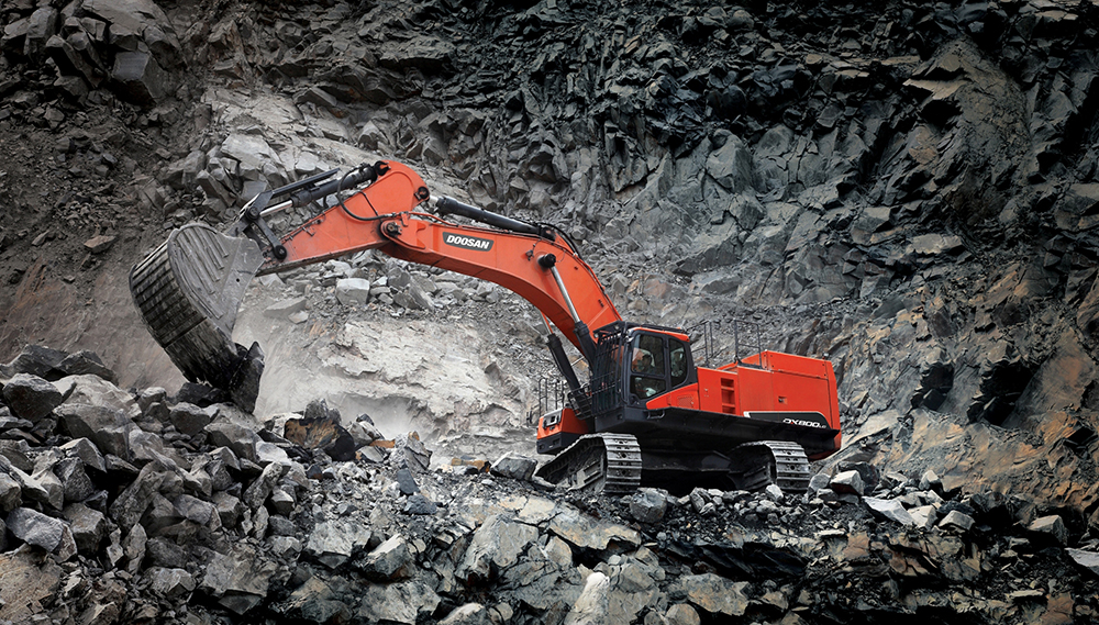 Doosan is offering its powerful DX800LC-5B excavator to markets such as construction and quarrying Doosan DX800LC-5B excavator