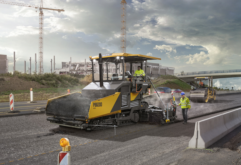 Volvo CE’s new D-Series P8820D paver offers improved performance over the model being replaced Volvo CE’s new D-Series P8820D