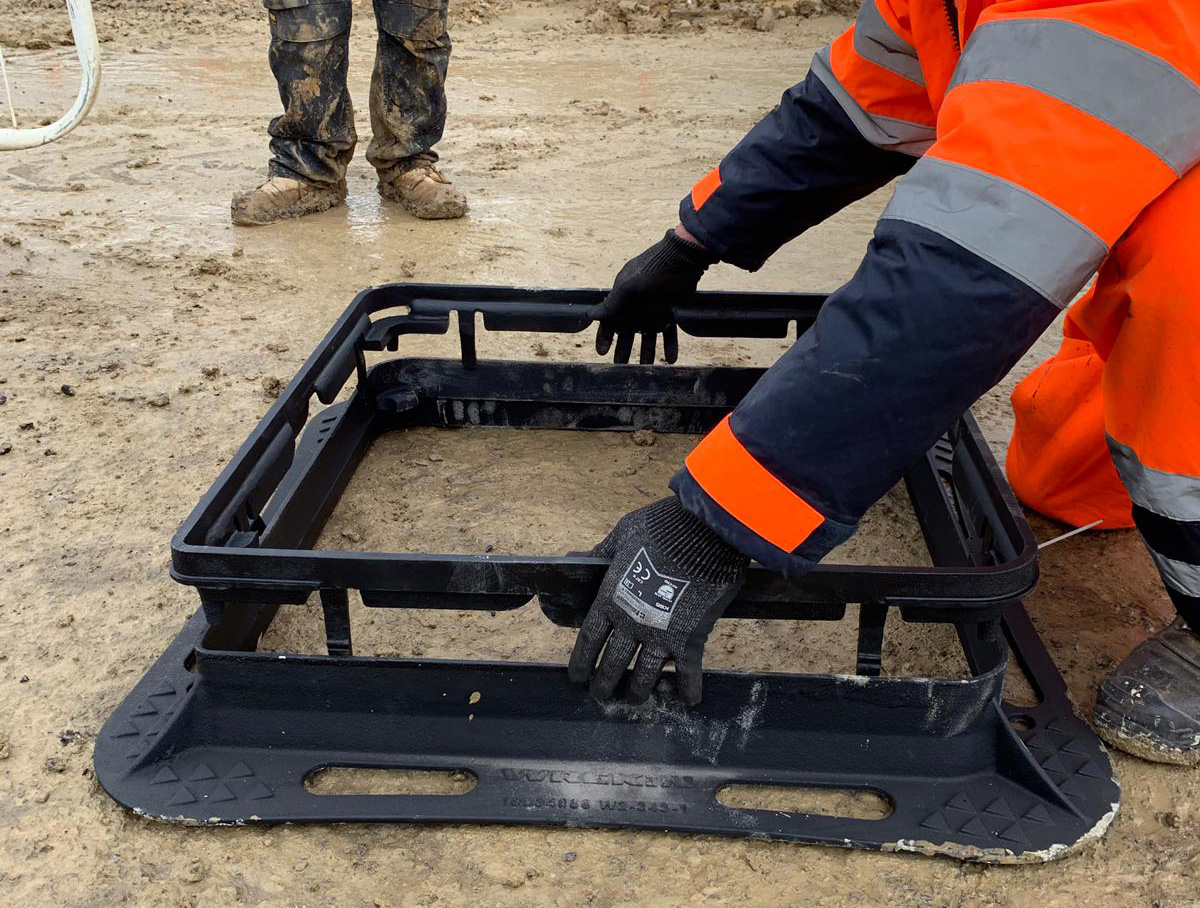 ClickLift raises Wrekin Highway and TriStar frames to suit the final surface layer without the need for digging out and re-installing ClickLift raises Wrekin Highway