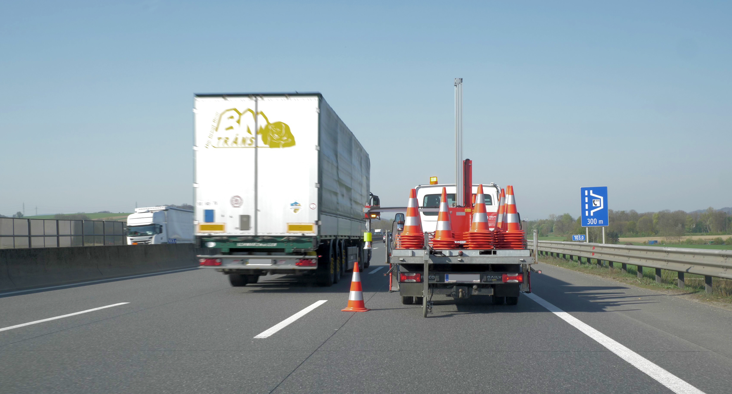 Driver only: the X-Cone system is all loaded up with 224 cones