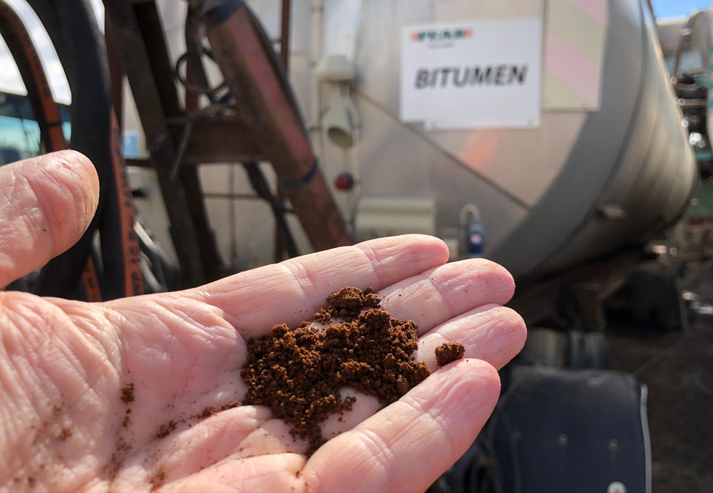 Lignin, a natural polymer from softwood has been used to replace some of the bitumen in a road in Sweden Lignin, a natural polymer from softwood has been used to replace some of the bitumen in a road in Sweden