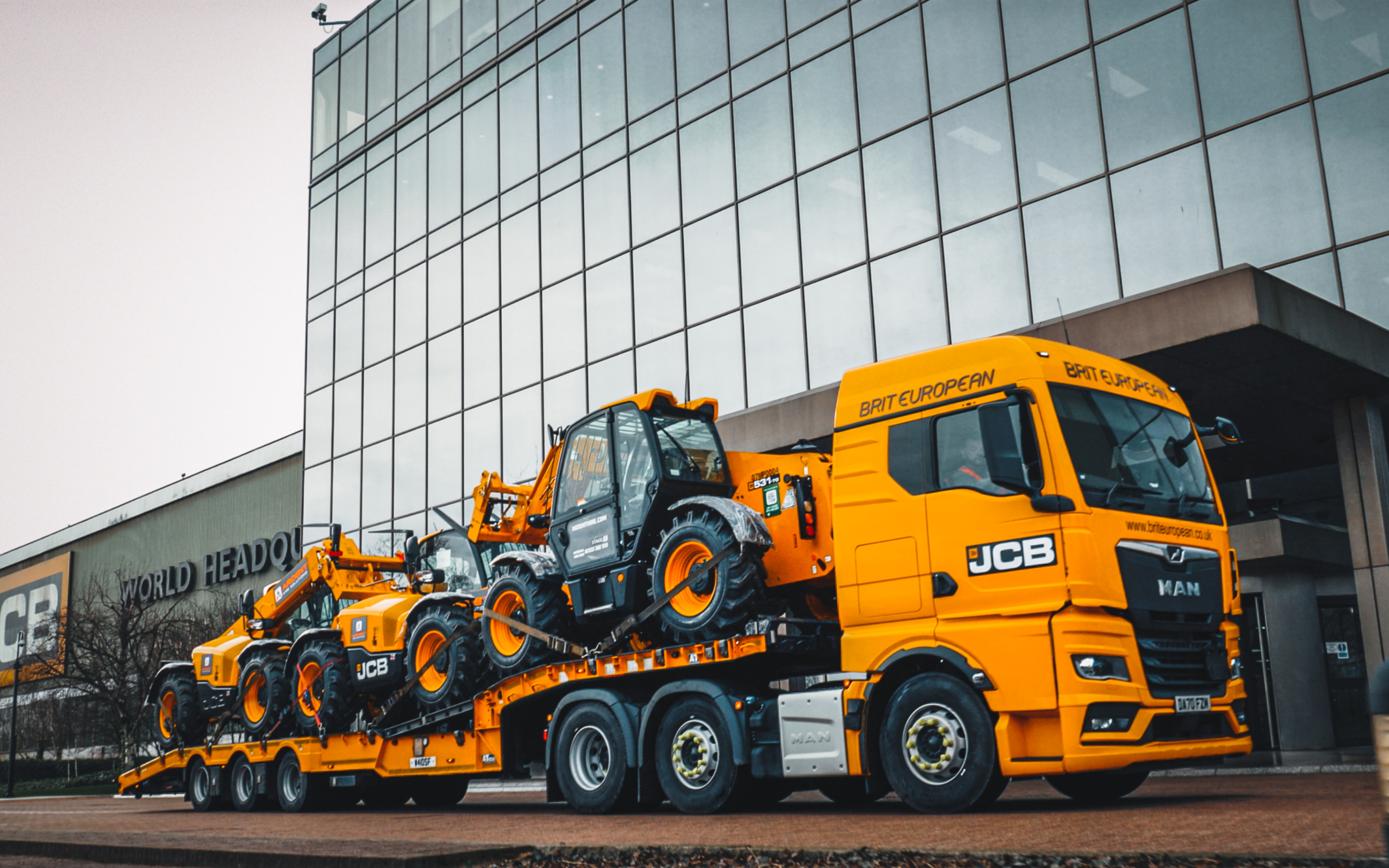 JCB says that the machines are rolling off the production line its headquarters in Rocester, in the English county of Staffordshire