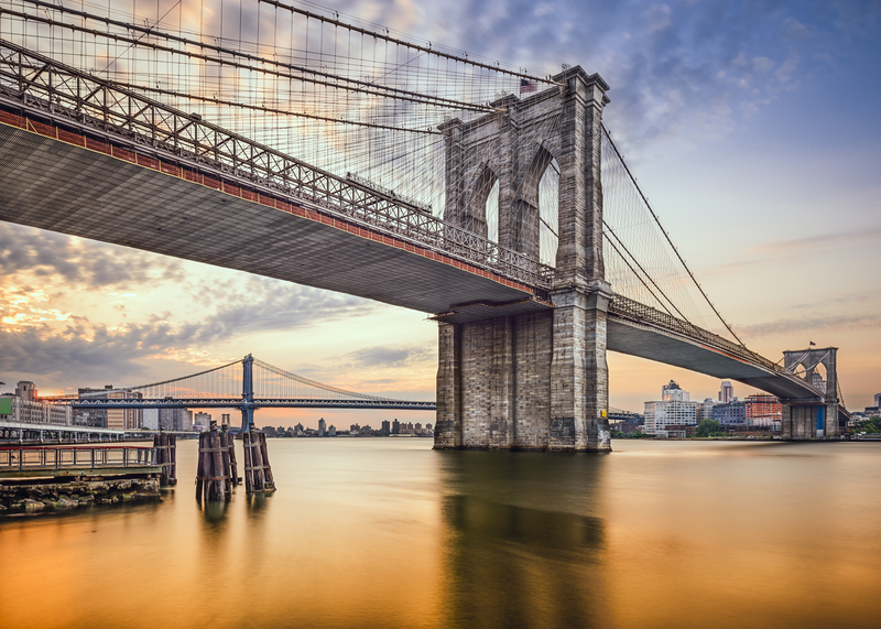 Brooklyn Bridge: opened in 1883 and 1,833m long (image © Sean Pavone/Dreamstime) Brooklyn Bridge: opened in 1883 and 1,833m long (image © Sean Pavone/Dreamstime)