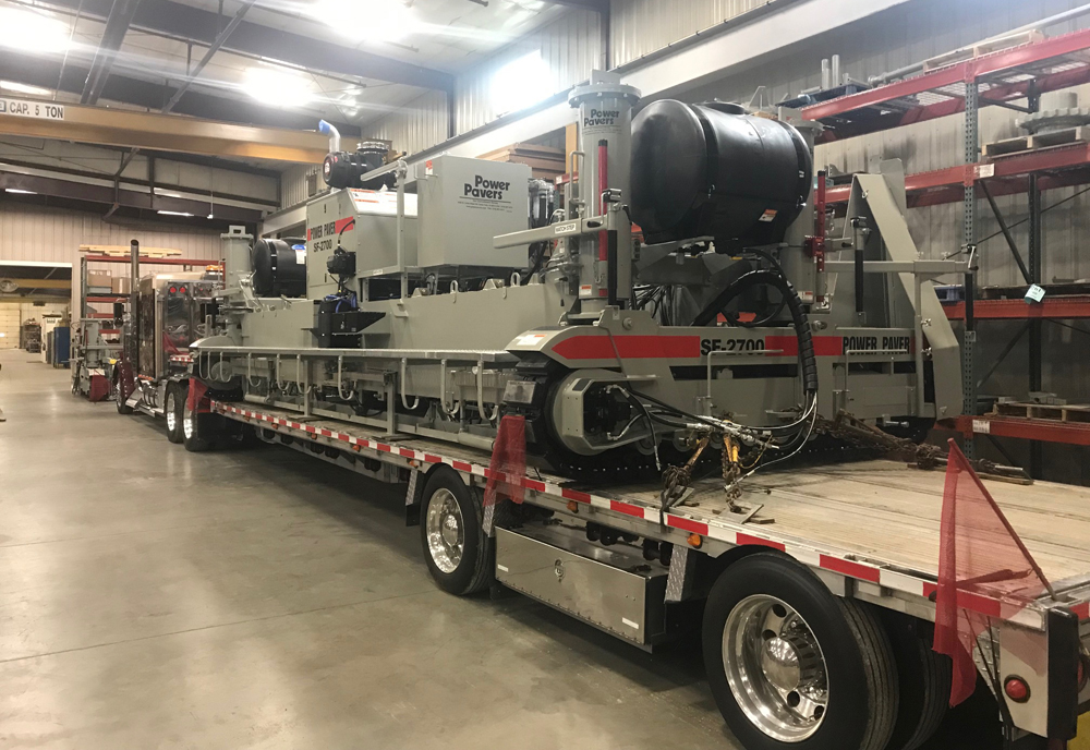 The road surfacing portion of the tunnel contract was carried out using an SF-2700 slipformer from Power Pavers The road surfacing portion of the tunnel contract was carried out using an SF-2700 slipformer from Power Pavers