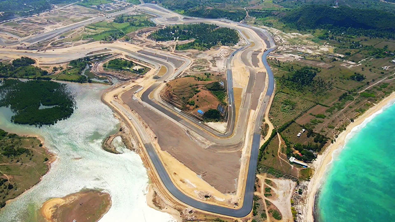 The Mandalika circuit on the Indonesian island of Lombok is set to become one of the most exciting tracks in the MotoGP motorcycle racing calendar starting next year (image courtesy Bomag) The Mandalika circuit