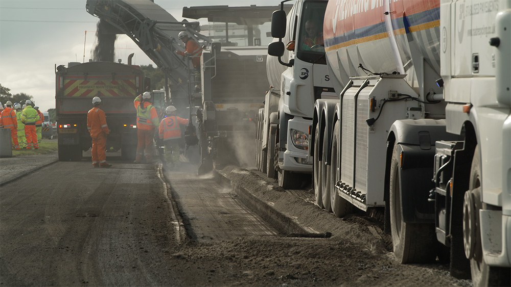 Stabilised Pavements recycled the base course and binder course of this stretch pf the A1 in North East England, adding graphene to the remixed material in a bid to improve the performance of the pavement Stabilised Pavements recycled the base course and binder course of this stretch pf the A1 in North East England, adding graphene to the remixed material in a bid to improve the performance of the pavement