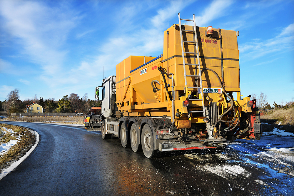 Swedish road maintenance contractor Peab will be using the circular NaCI salt in Stockholm, Uppsala and the suburbs during winter 2022/23 (image courtesy Peab) Swedish road maintenance contractor Peab will be using the circular NaCI salt in Stockholm, Uppsala and the suburbs during winter 2022/23 (image courtesy Peab)