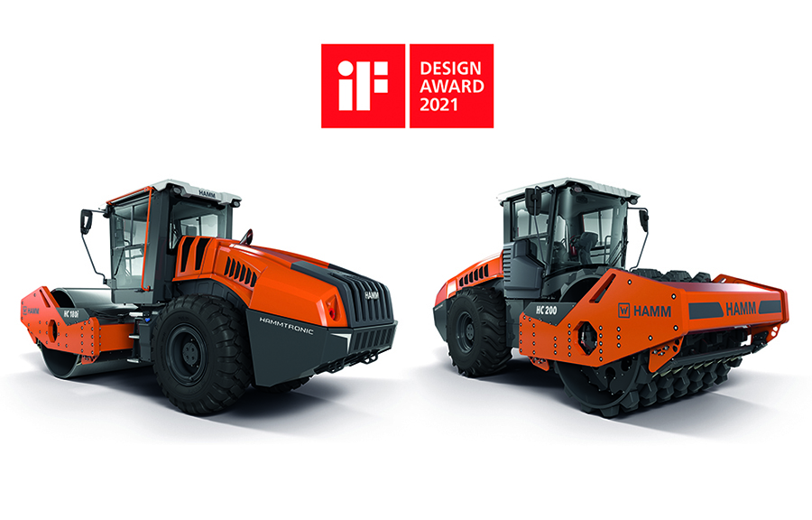 Safe, efficient and equipped for the digital construction site: The new Hamm compactors in the HC series, with operating weights between 18 and 25 t, were awarded the renowned iF Design Award in 2021. Safe, efficient and equipped for the digital construction site: The new Hamm compactors in the HC series, with operating weights between 18 and 25 t, were awarded the renowned iF Design Award in 2021.
