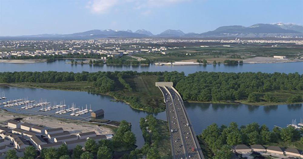 The exact location under the Fraser River is pending an environmental assessment (image courtesy of the government of British Columbia, Canada) The exact location under the Fraser River is pending an environmental assessment (image courtesy of the government of British Columbia, Canada)