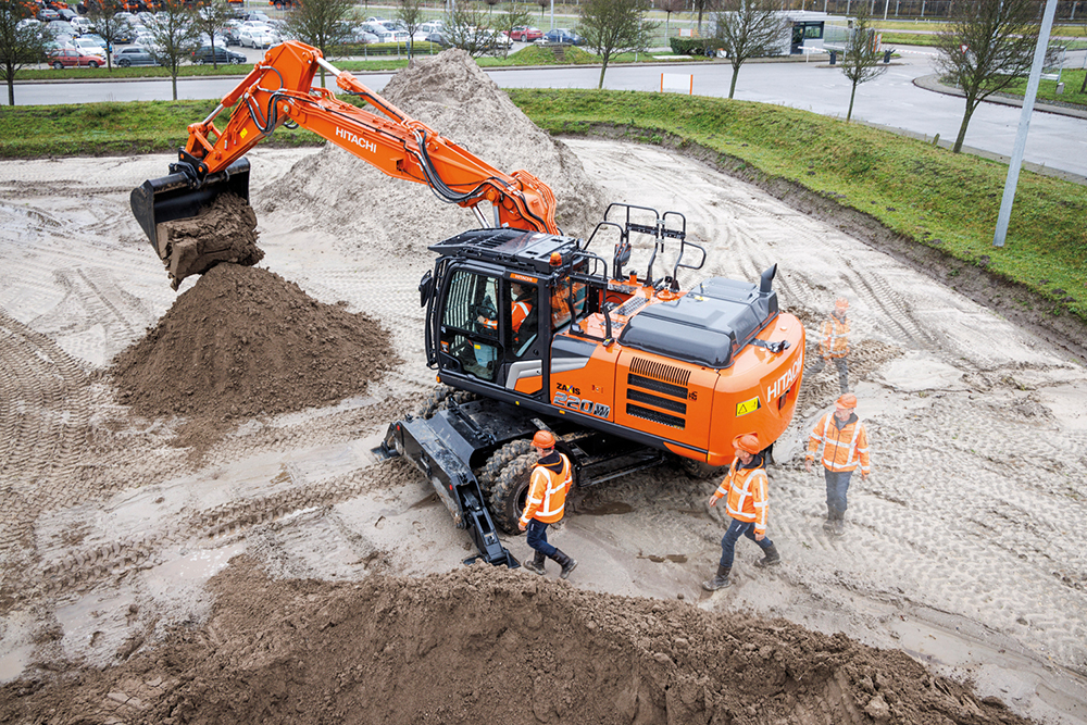 Hitachi claims performance and durability for its new large wheeled excavator Hitachi claims performance and durability for its new large wheeled excavator