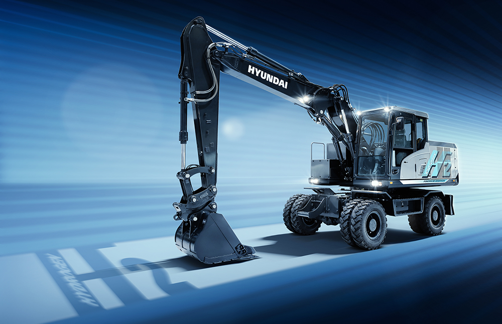 Hyundai’s wheeled excavator is being unveiled in pre-production form Hyundai’s wheeled excavator is being unveiled in pre-production form