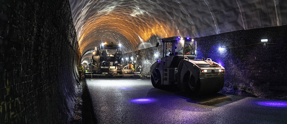 Tarmac has delivered a fine finish in a tunnel that will be aused for testing purposes Tarmac has delivered a fine finish in a tunnel that will be aused for testing purposes