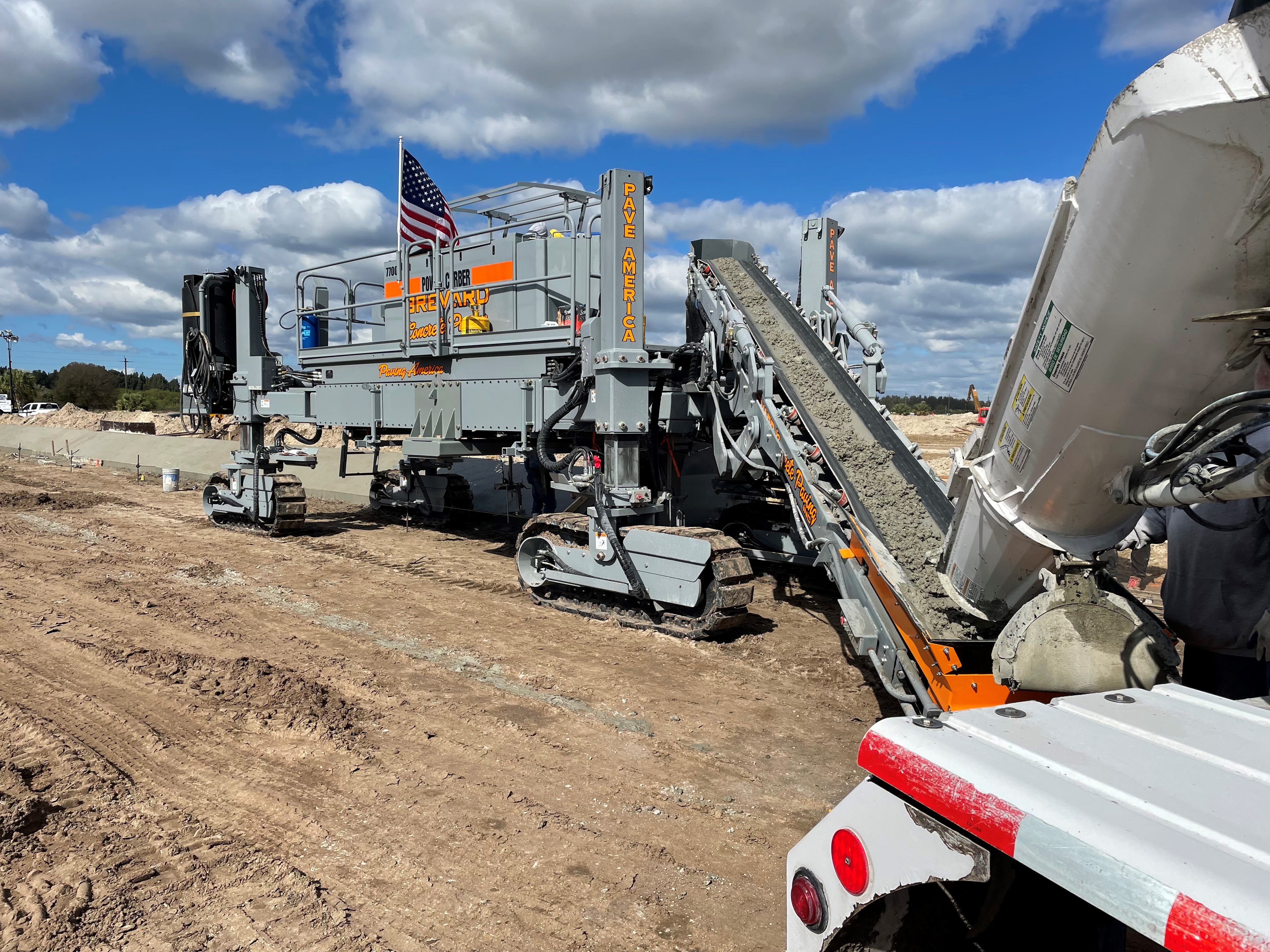 Contractor Brevard Concrtete said versatile Power Curbers equipment played a key role in its successful airport work