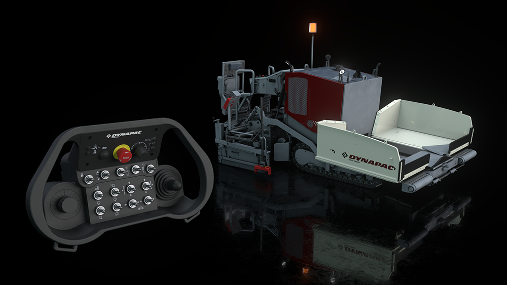 A remote control option is available for Dynapac’s compact paver A remote control option is available for Dynapac’s compact paver