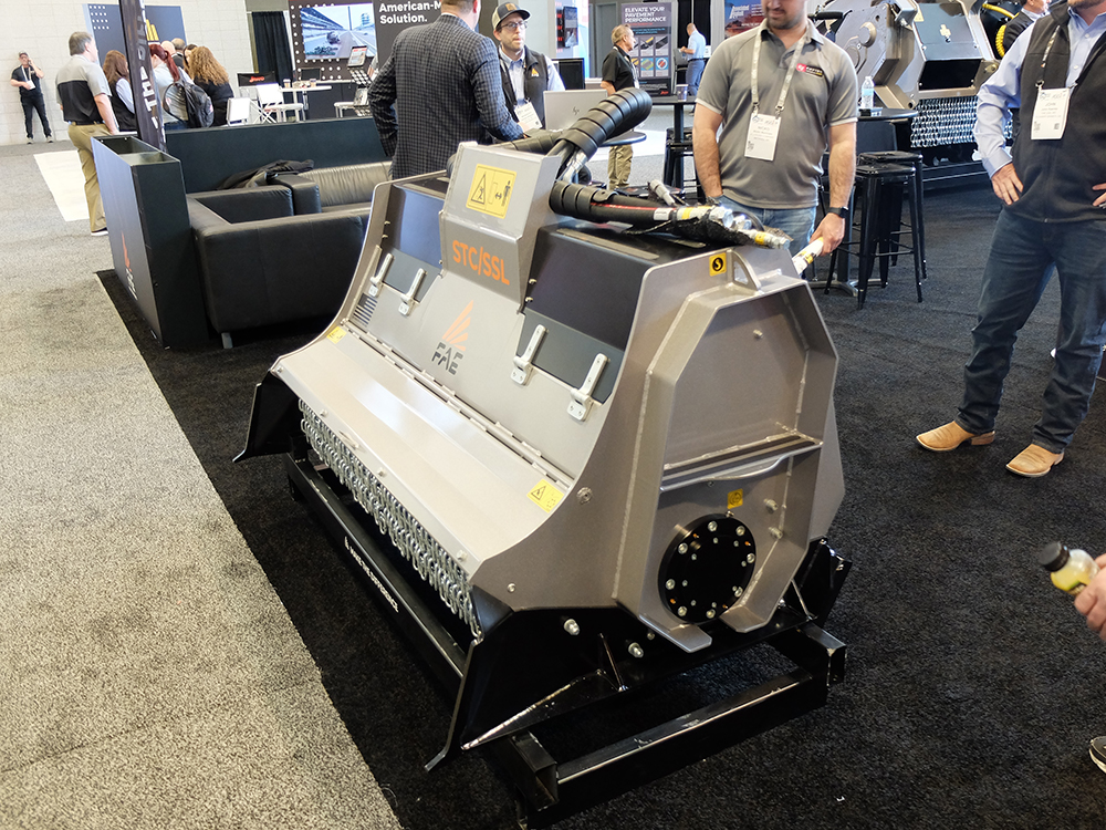 FAE’s new rock crusher is designed to work with skid steer loaders and compact tracked loaders FAE’s new rock crusher is designed to work with skid steer loaders and compact tracked loaders