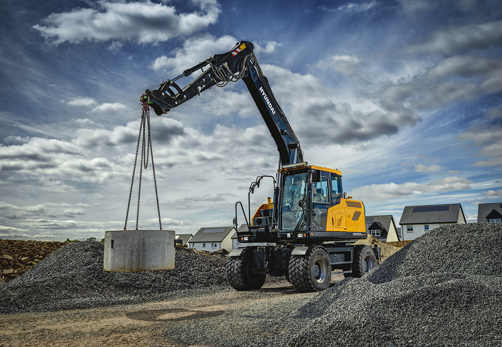 The new Hyundai wheeled excavator can carry out a wide array of duties The new Hyundai wheeled excavator can carry out a wide array of duties