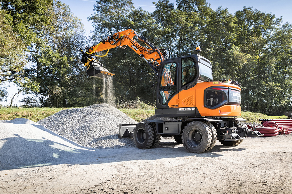 Doosan claims high versatility for its latest wheeled excavator Doosan claims high versatility for its latest wheeled excavator