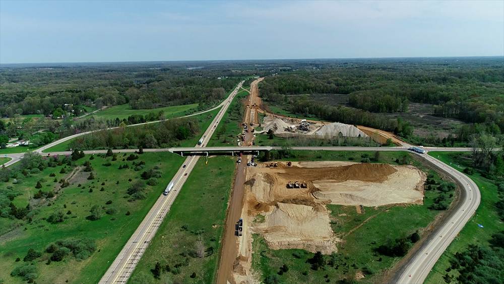 The I-69 improvement project is being carried out for MDOT, with Michigan Paving & Materials as prime contractor and Hoffman Bros as earthworks contractor The I-69 improvement project is being carried out for MDOT, with Michigan Paving & Materials as prime contractor and Hoffman Bros as earthworks contractor