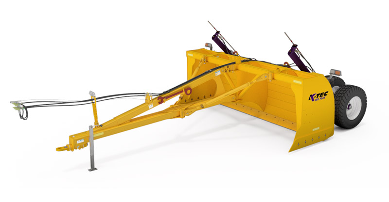 The K-Tec 1411 Flex leveler has a 4.3m-width and can drag up to nearly 9m³ of material The K-Tec 1411 Flex leveler has a 4.3m-width and can drag up to nearly 9m³ of material